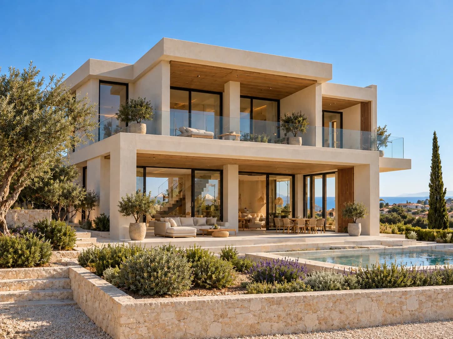 The same house finished as a modern home